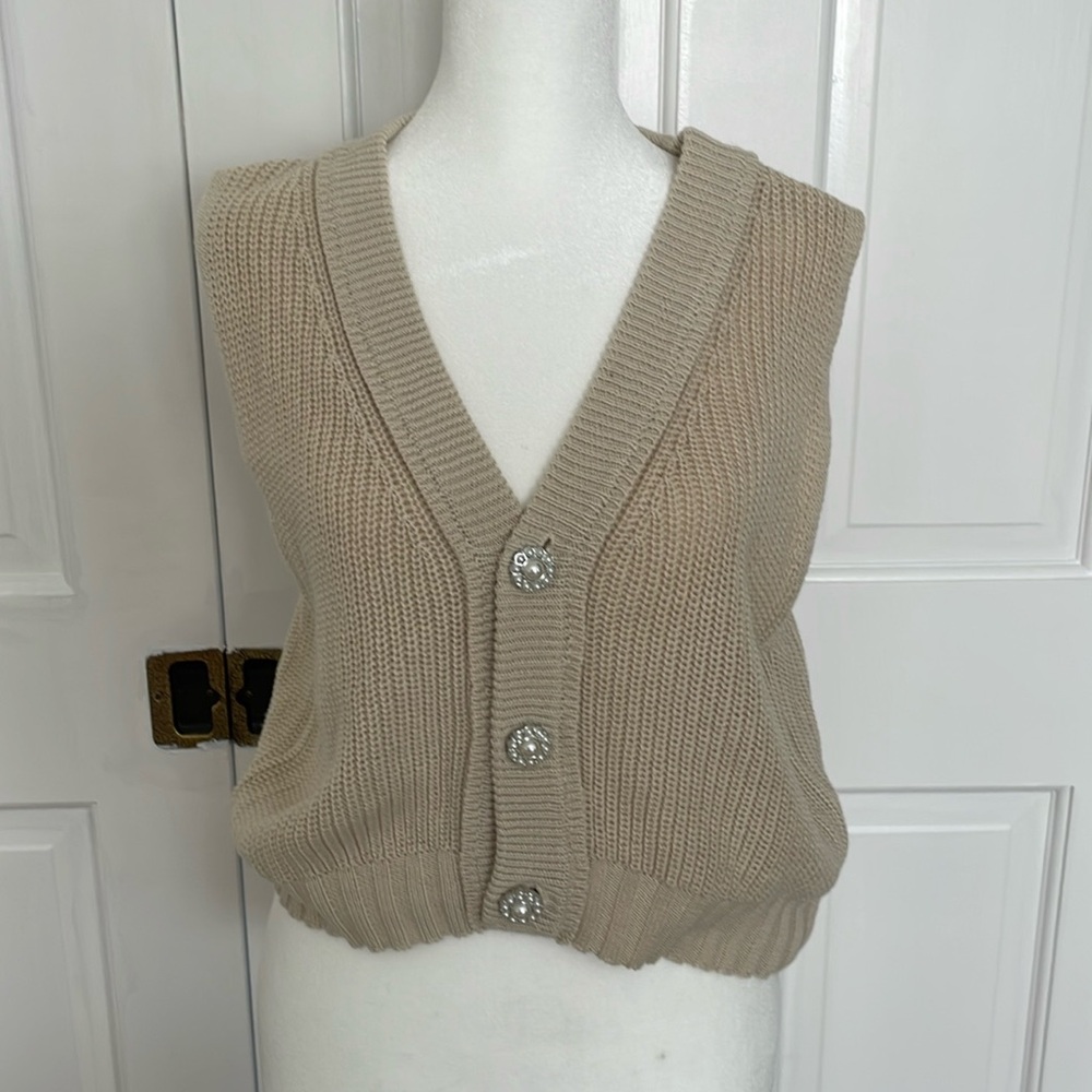 Molly Green Brielle Tank Sweater L NWT cropped
